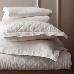 Pottery Barn Belgian Flax Linen Hemstitch Sheet Set - QUEEN (Reg $289)